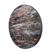 Abstracte gemarmerde verf met matig roos goudverf dartbord (Voorkant Rechts)