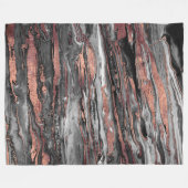 Abstracte gemarmerde verf met matig roos goudverf fleece deken (Voorkant (Horizontaal))