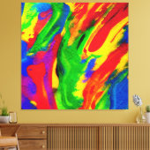 Abstracte gematigde verf. canvas afdruk (Insitu (Woonkamer))