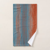 Abstracte gemengde lijnen rood blauw bad handdoek (Handdoek)