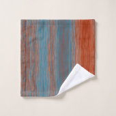 Abstracte gemengde lijnen rood blauw bad handdoek (Wasdoekje)