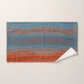 Abstracte gemengde lijnen rood blauw bad handdoek (Handdoek)