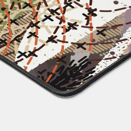 Abstracte Gemengde Media Aardse Herfstkleuren Bureaumat (Hoek)