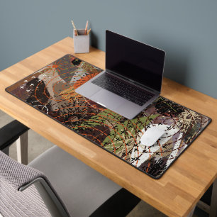 Abstracte Gemengde Media Aardse Herfstkleuren Bureaumat