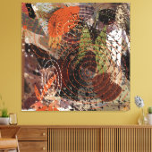 Abstracte Gemengde Media Aardse Herfstkleuren Canvas Afdruk (Insitu (Woonkamer))