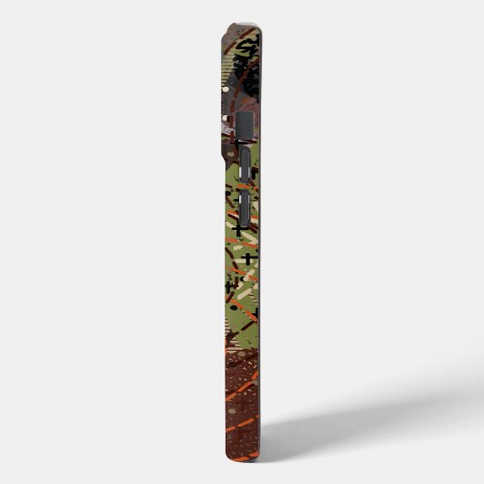 Abstracte Gemengde Media Aardse Herfstkleuren Case-Mate iPhone Case (Achterkant / Links)