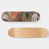 Abstracte Gemengde Media Aardse Herfstkleuren Persoonlijk Skateboard (Horizontaal)