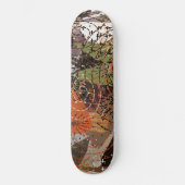 Abstracte Gemengde Media Aardse Herfstkleuren Persoonlijk Skateboard (Voorkant)