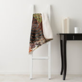 Abstracte Gemengde Media Aardse Herfstkleuren Sherpa Deken (In situ)