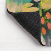 Abstracte gemengde media - Floral primitief kunsts Muismat (Hoek)