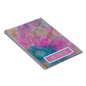 Abstracte Gemengde Media in Paars en Onduidelijke  Notitieboek (Rechterzijde)