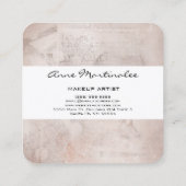 Abstracte Gemengde Media Neutrale Tonen Vierkante Visitekaartje (Achterkant)