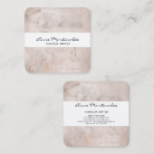 Abstracte Gemengde Media Neutrale Tonen Vierkante Visitekaartje (Voorkant / Achterkant)