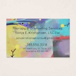 Abstracte gemengde media visitekaartje