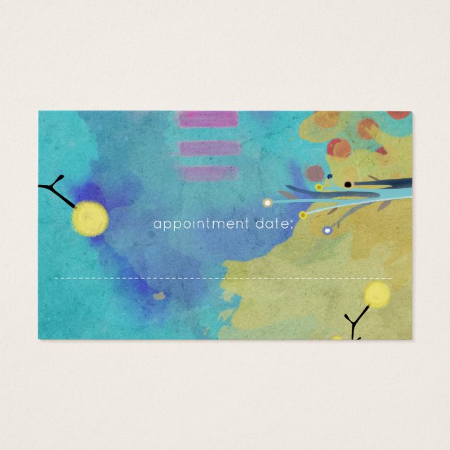 Abstracte gemengde media visitekaartje (Achterkant)