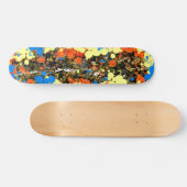 Abstracte gemorste verfspatten en -druppels persoonlijk skateboard (Horizontaal)
