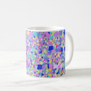 Abstracte Gemottled 80s kleuren Koffiemok