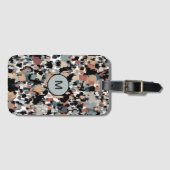 Abstracte gemottled Camo Bagagelabel (Voorkant (horizontaal))
