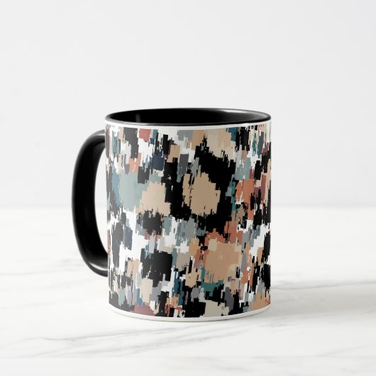 Abstracte gemottled Camo Mok (Voorkant links)