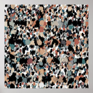 Abstracte gemottled Camo Poster