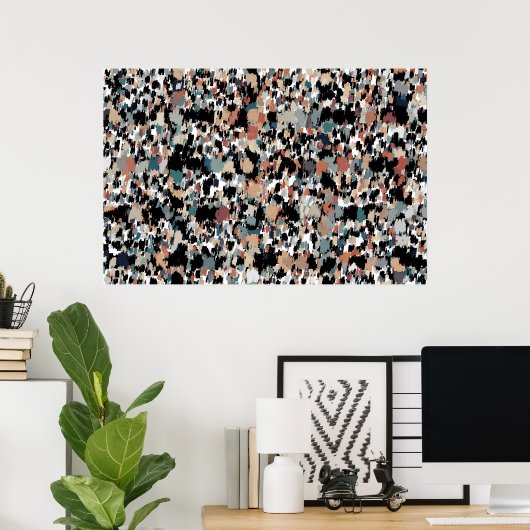 Abstracte gemottled Camo Poster (Thuiskantoor)