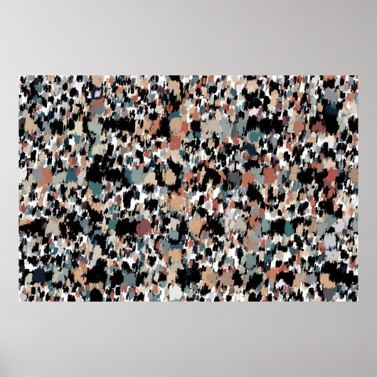 Abstracte gemottled Camo Poster (Voorkant)