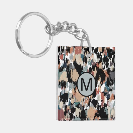 Abstracte gemottled Camo Sleutelhanger (Voorkant Links)