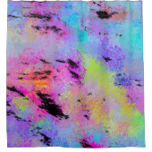 Abstracte gemottled multicolor douchegordijn (Voorkant)