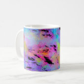 Abstracte gemottled multicolor koffiemok (Voorkant links)