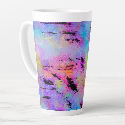 Abstracte gemottled multicolor latte mok (Linkerhoek)