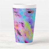 Abstracte gemottled multicolor latte mok (Voorkant)