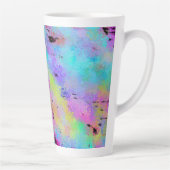 Abstracte gemottled multicolor latte mok (Rechts)