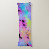 Abstracte gemottled multicolor lichaamskussen (Voorkant Verticaal)