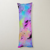 Abstracte gemottled multicolor lichaamskussen (Achterkant (Verticaal))