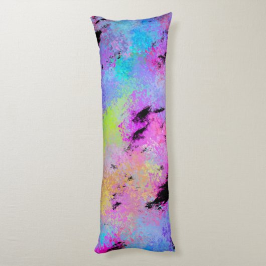 Abstracte gemottled multicolor lichaamskussen (Achterkant (Verticaal))