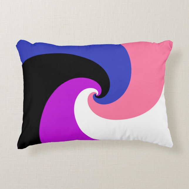 Abstracte Genderfluid Pride-vlag       Accent Kussen (Voorkant)