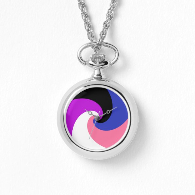 Abstracte Genderfluid Pride-vlag       Horloge (Voorkant)