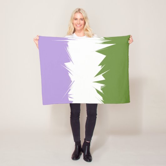 Abstracte Genderqueer Pride Flag Fleece Deken (In situ)