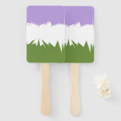 Abstracte Genderqueer Pride Flag Handwaaier (Voorkant en achterkant)