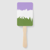 Abstracte Genderqueer Pride Flag Handwaaier (Achterkant)