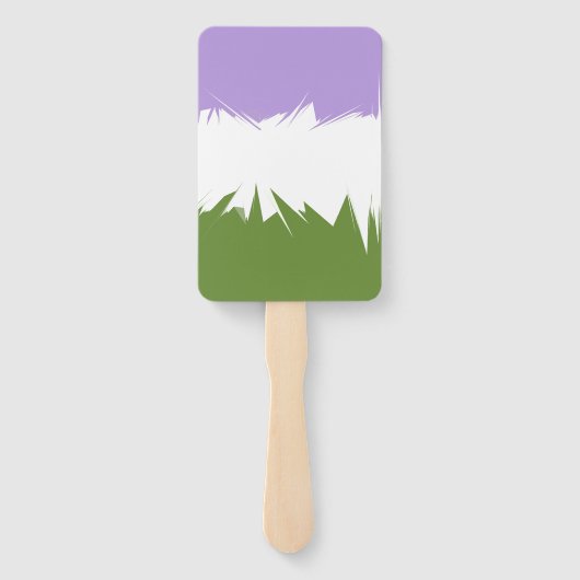 Abstracte Genderqueer Pride Flag Handwaaier (Achterkant)