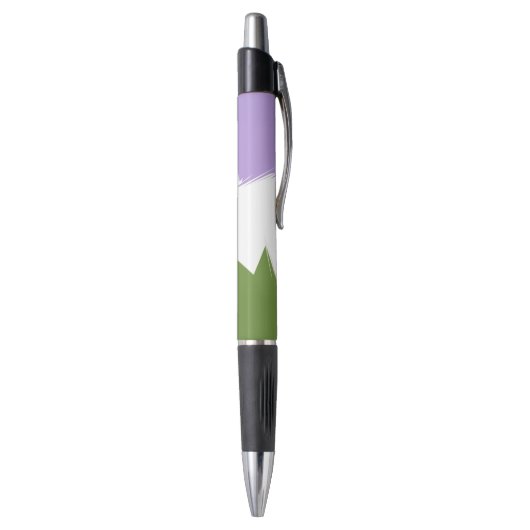 Abstracte Genderqueer Pride Flag Pen (Achterkant (Verticaal))