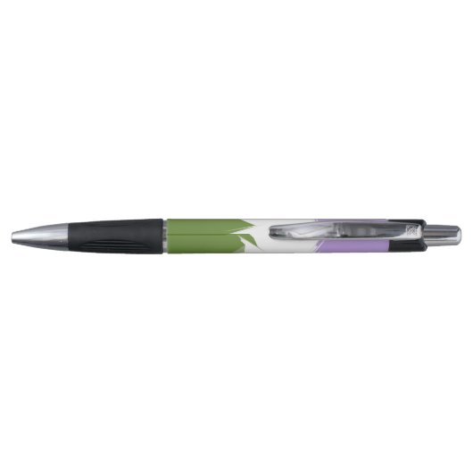 Abstracte Genderqueer Pride Flag Pen (Achterkant)