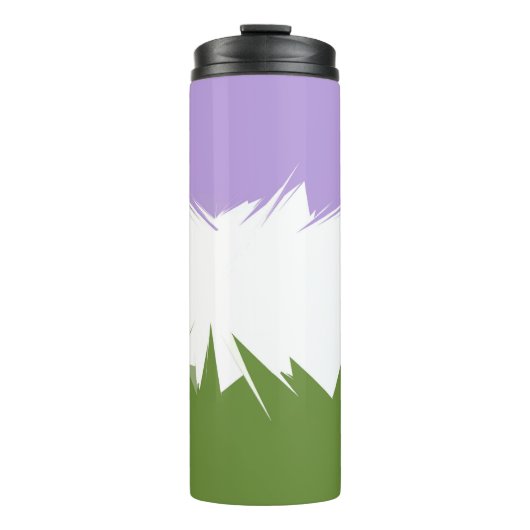 Abstracte Genderqueer Pride Flag Thermosbeker (Voorkant)