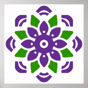 Abstracte Geo Mandala Bloem Poster