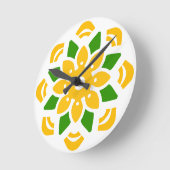 Abstracte Geo Mandala Bloem Ronde Klok (Hoek)