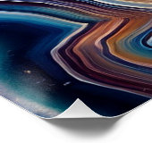 Abstracte Geode Crystal Art – kleurrijke agaatkuns Perfect Poster (Hoek)