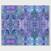 Abstracte Geode Marbling in Peacock Colors Cadeaupapier (Vlak)