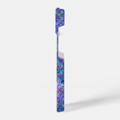 Abstracte Geode Marbling in Peacock Colors iPhone Hoesje (Linkerkant)