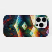 Abstracte Geomatrix-vormen met levendige gradiënte iPhone Hoesje (Achterkant horizontaal)